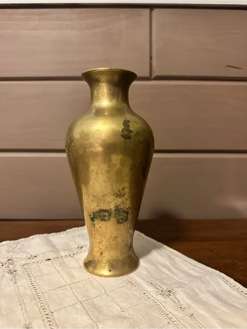 Brass Decorative Bud Vase 8” tall